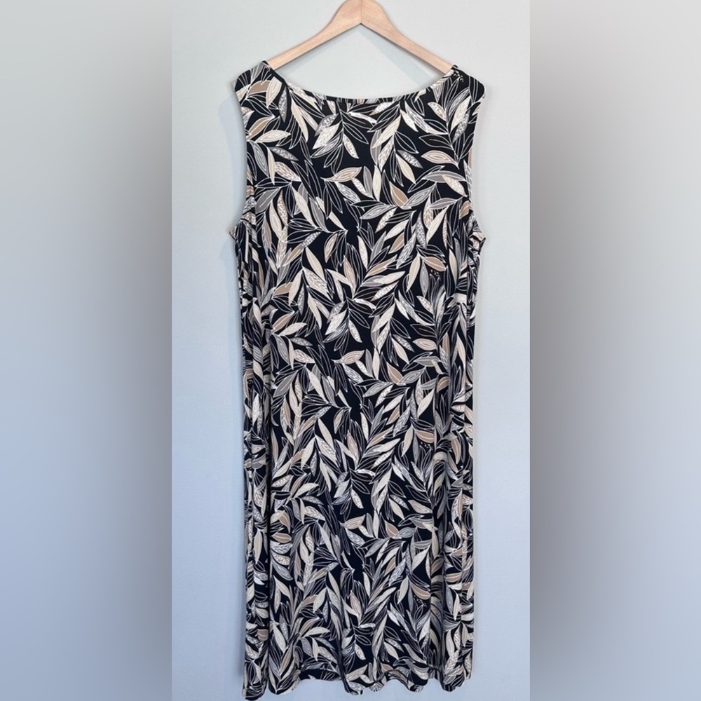 George Women’s Leaf print Sleeveless Dress XL